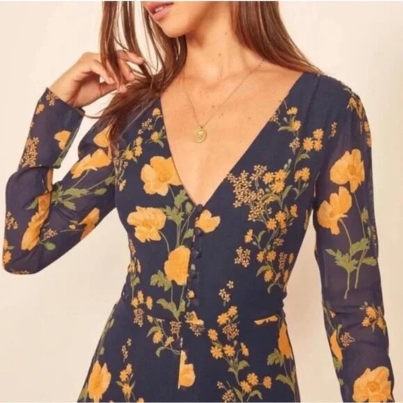 Reformation Orchard Dress in Bernadette - Size 8 - Picture 2 of 8